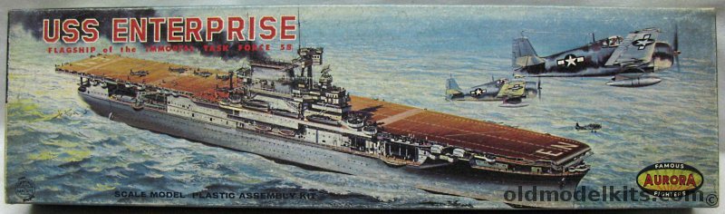 Aurora 1/600 CV-6 USS Enterprise - Aircraft Carrier From World War II, 714-149 plastic model kit